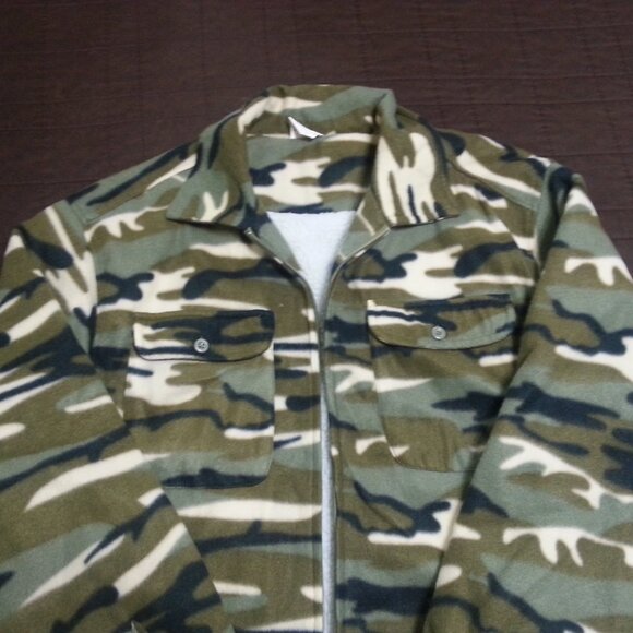 Camo Sherpa Lined Fleece/ Jacket Men's XL Outdoors  Outerwear Camouflage - Picture 4 of 12